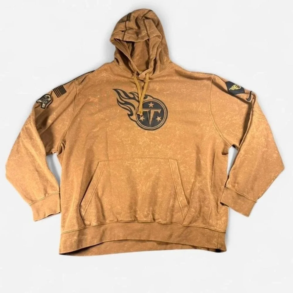 NFL x Nike Tennessee Titans 2023 Salute to Service Brown Hoodie Size 3XL